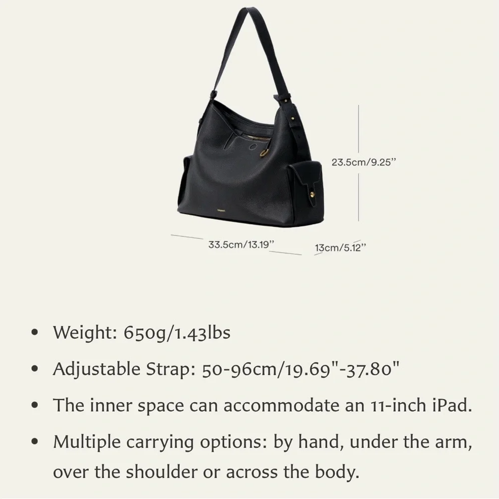 Songmont Medium Yore Hobo in Pebbled Onyx 🖤 Offers Encouraged 🤓 - Picture 15 of 15